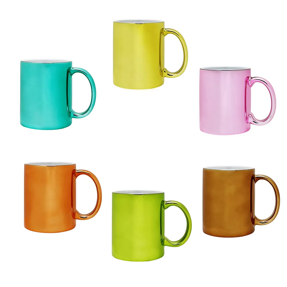Premium Electroplated Metal Mug 11oz with Luxury Metallic Finish Ideal for Corporate Gifts and Modern Drinkware Collections