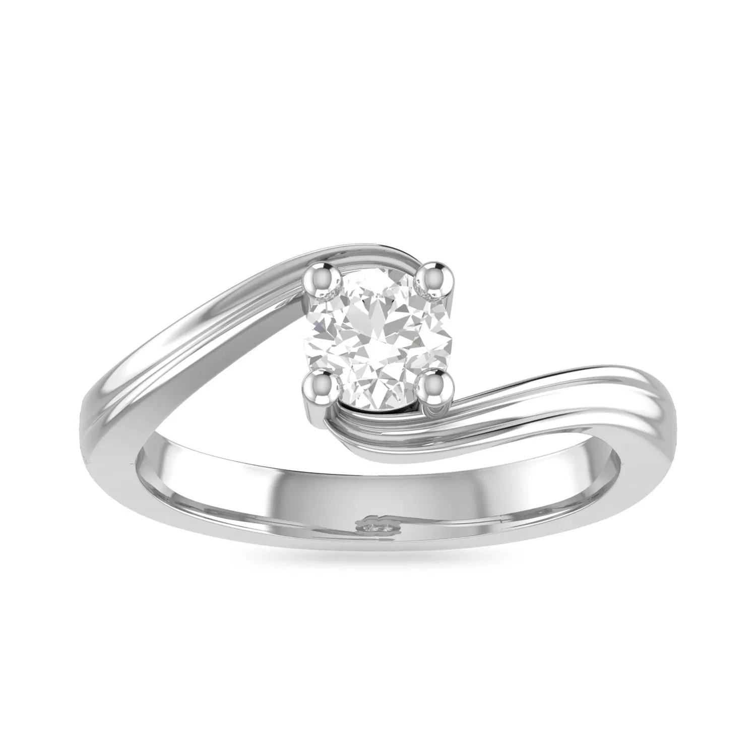 Interwoven Design Wholesale Diamond Rings 14K White Gold Synthetic Diamond Engagement Diamond Ring