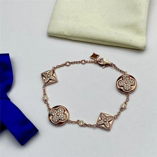 14K Solid Gold Plated Classic Design 4 Leaf Clover 925 Silver Jewelry Bracelet - Jewelry and Luxury Price