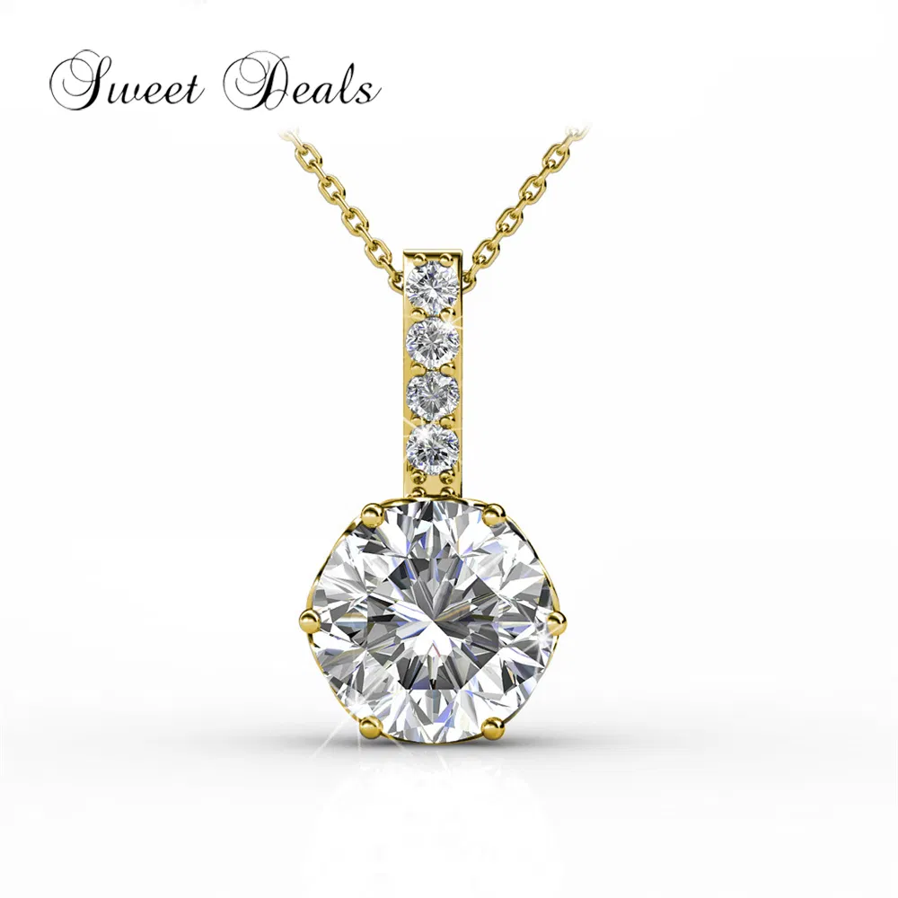 Arts-Crafts Stylish Ladies Jewelry Fashion Necklace Artificial Pendant Made with 18K Gold