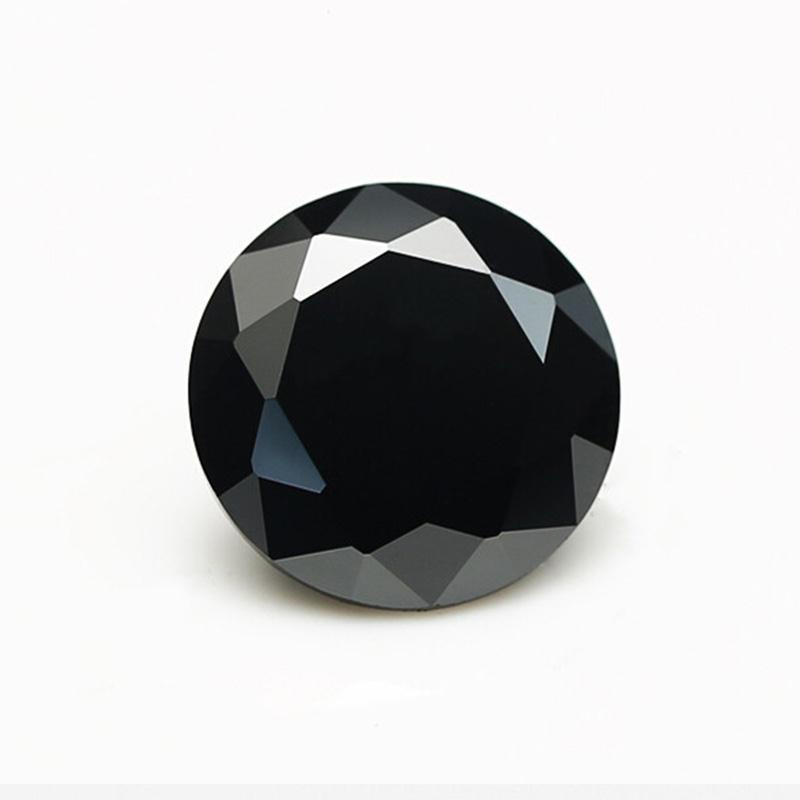 Round Black Moissanite for Jewelry Setting