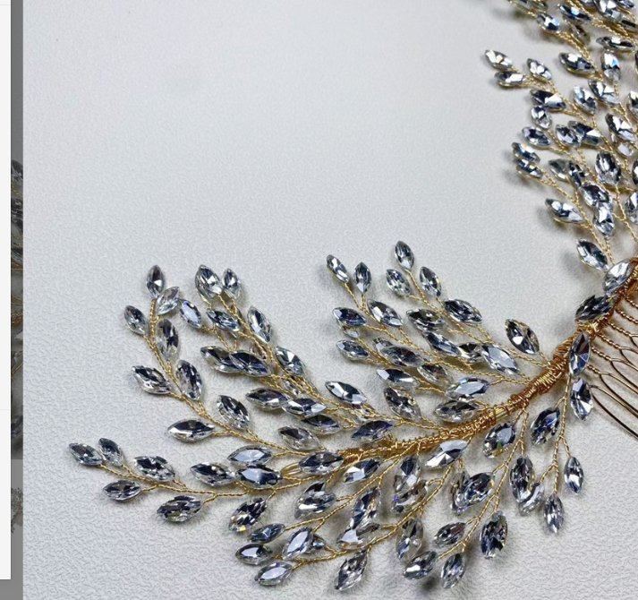 Bridal Wedding Luxury Rhinestone Hair Comb Hair Accessories. Bridal Rhinestone Hair Comb Headpiece. Bridal Jewelry