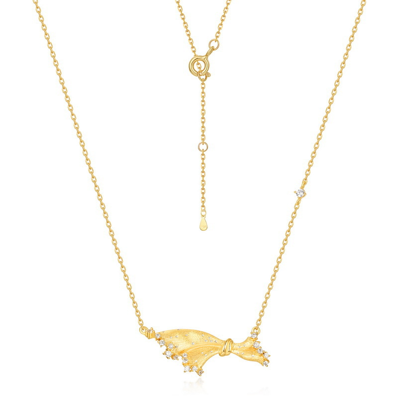 Gold Plated Sterling Silver Original Design Art Butterfly Open Ring Butterfly Necklace Women's Elegant Sets Jewelry