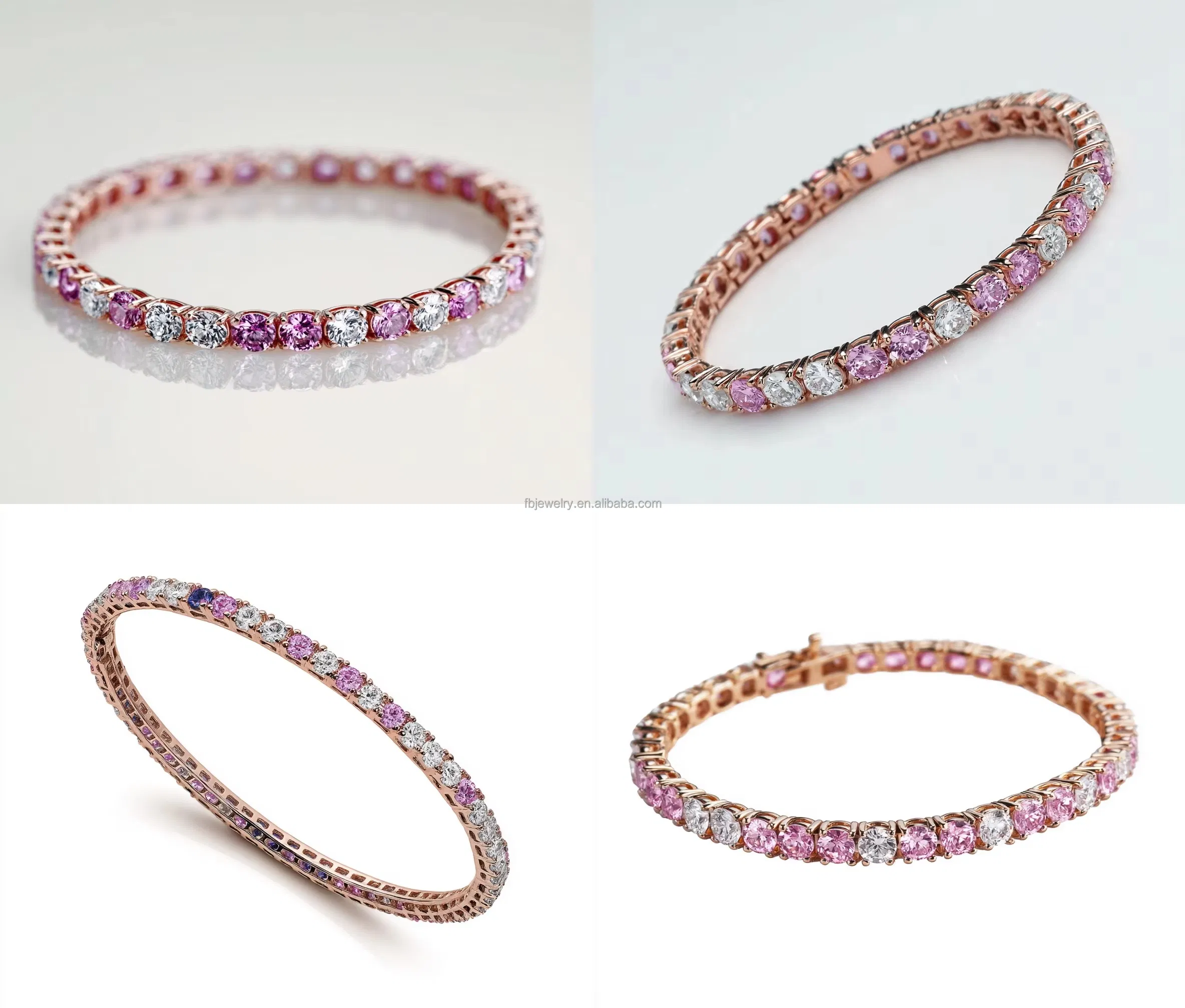 Wholesale Quality 925 Silver Tennis Chain Bracelet Full Casting Acrtificial Fashion Bracelets