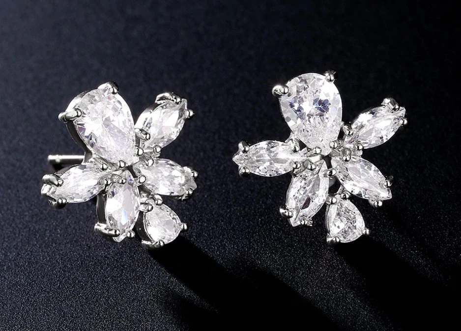 Elegant CZ Earring Jewelry, Luxury CZ Earring, Wedding Bridal CZ Earring Jewelry
