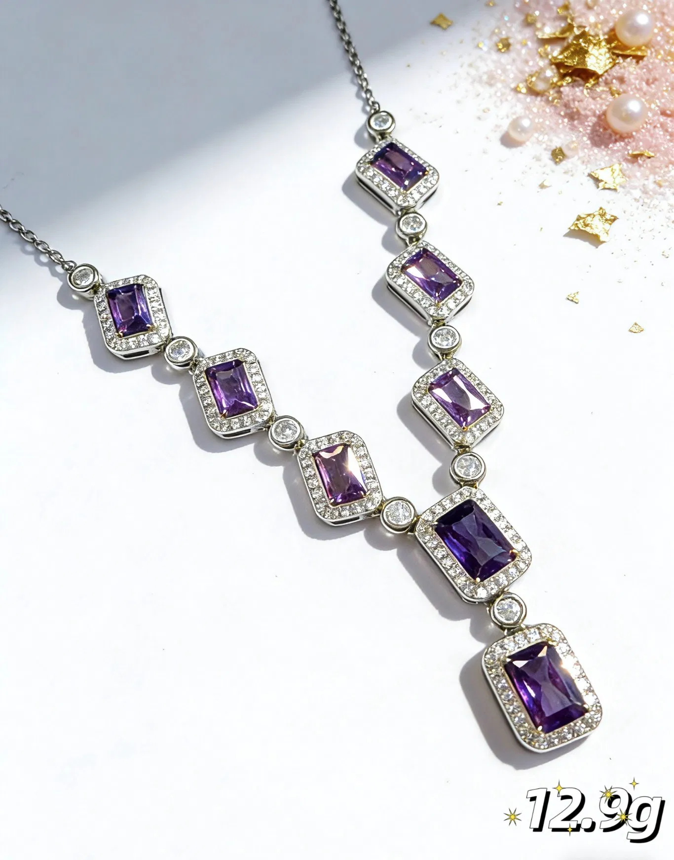 Advanced Zircon Pendant Necklace Earring Set for Bridal Wedding Luxury Jewelry Set