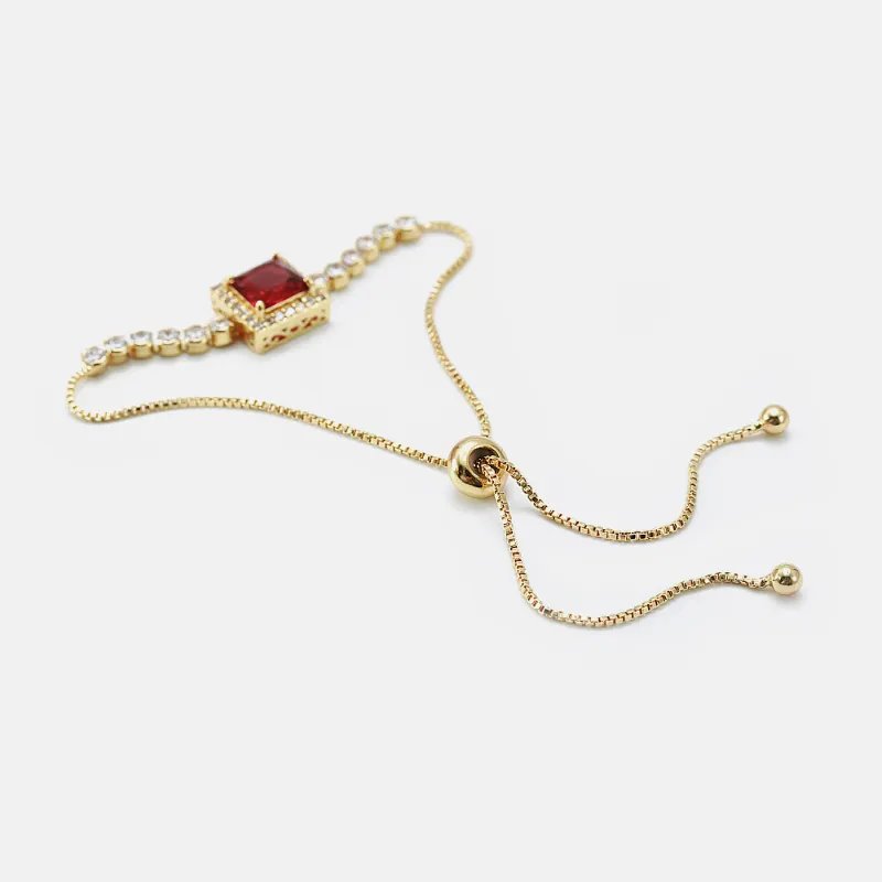 Adjustable Square Stones Bracelet