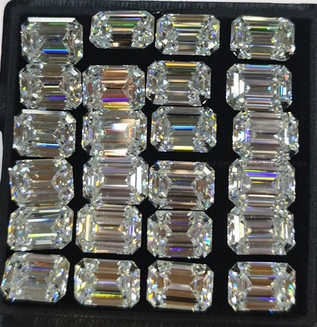 Moissanite in Otagon Shape for Silver Ring