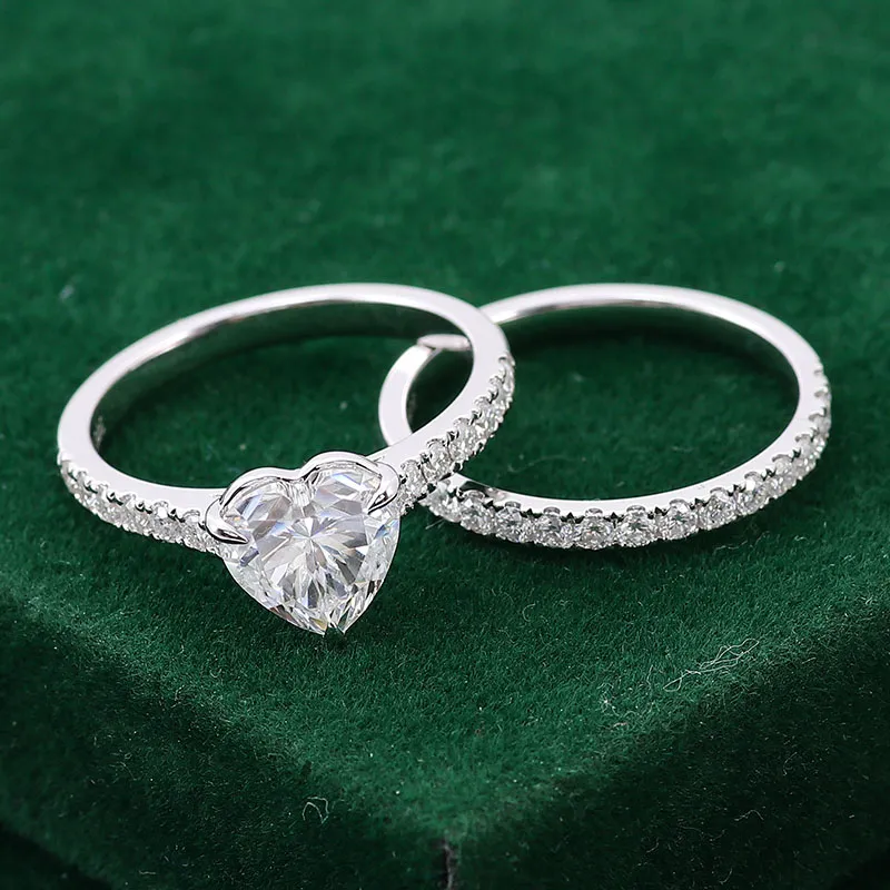 Heart Moissanite Ring View 3
