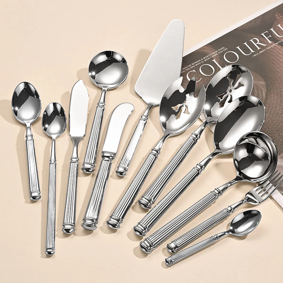 Luxury Flatware Set: High End Spoon Knife and Fork Collection