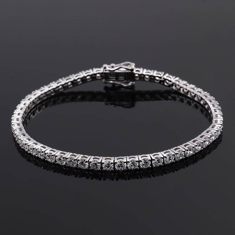 Customized Men Women Tennis Bracelet with 18K Gold 4mm Lab Grown Diamond