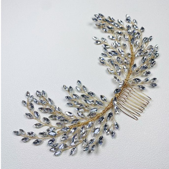 Bridal Wedding Luxury Rhinestone Hair Comb Hair Accessories. Bridal Rhinestone Hair Comb Headpiece. Bridal Jewelry