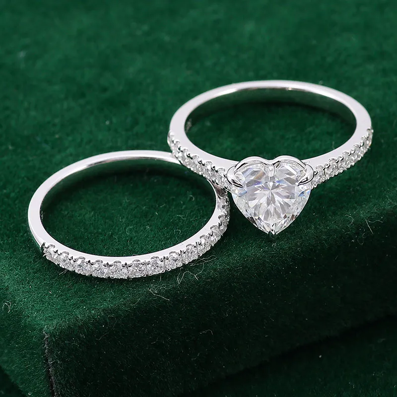Heart Moissanite Ring View 2