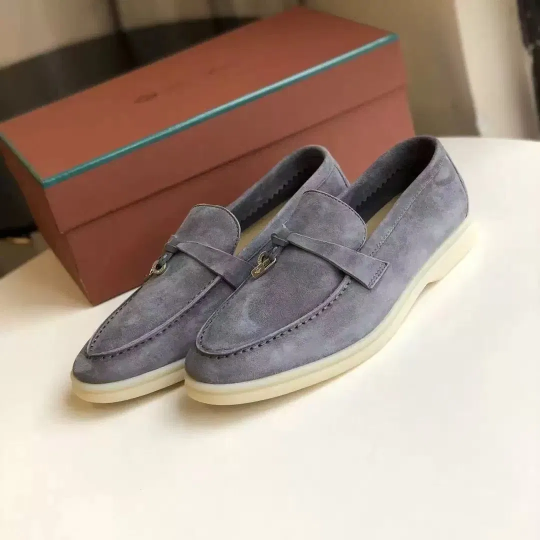 2026 Luxury Designer Collection, High-End Version, Cashmere and Leather Loafers, Couple Style, Lorolies Pianoly Footwear