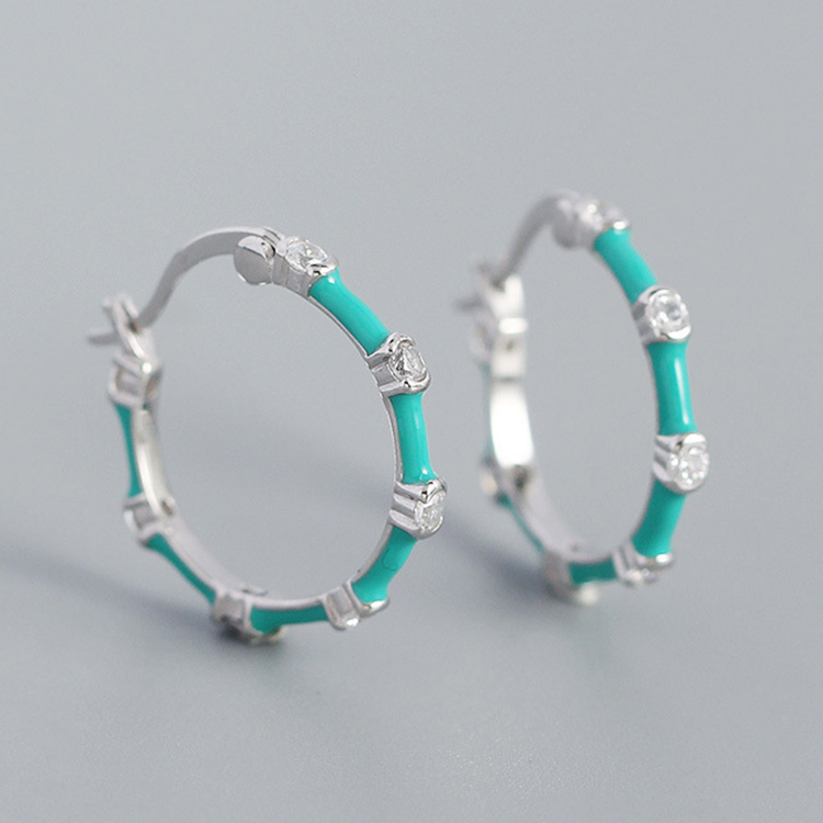 Wholesale Fashion Luxury Design High Quality Korean Style Bridal Earring Zircon 925 Sterling Silver Women Earrings Jewelry