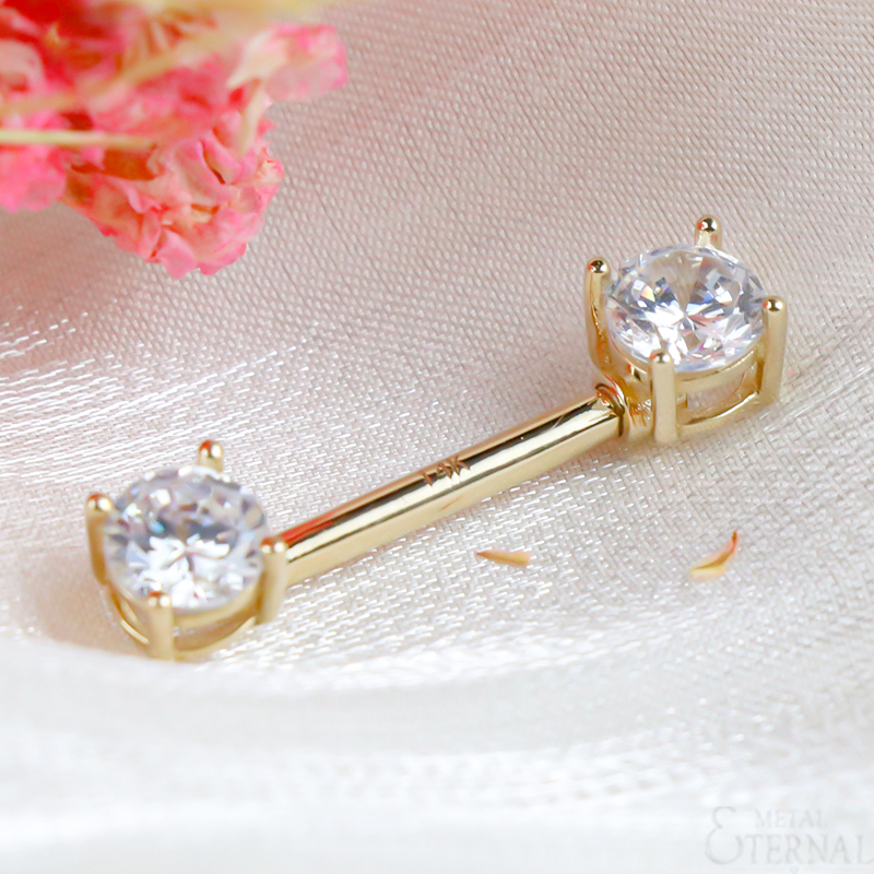 Eternal Metal 14K Solid Gold Fine Nipple Piercing Jewelry