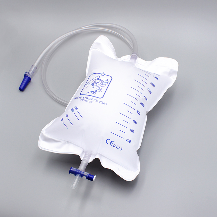 Economy Disposable Luxury Urine Collection Bag Urinary Drainage Bag with T Valve