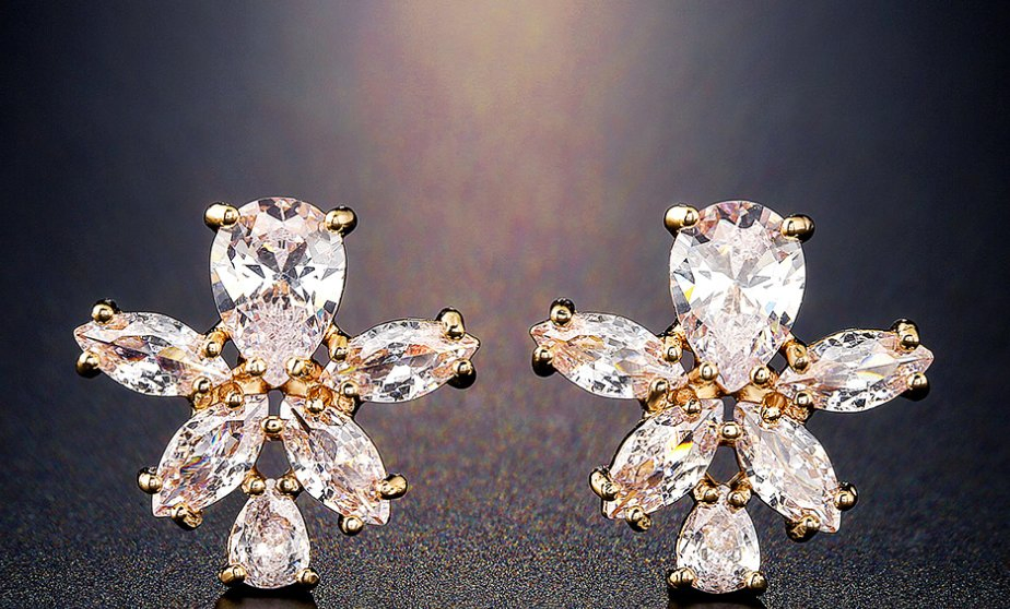 Elegant CZ Earring Jewelry, Luxury CZ Earring, Wedding Bridal CZ Earring Jewelry