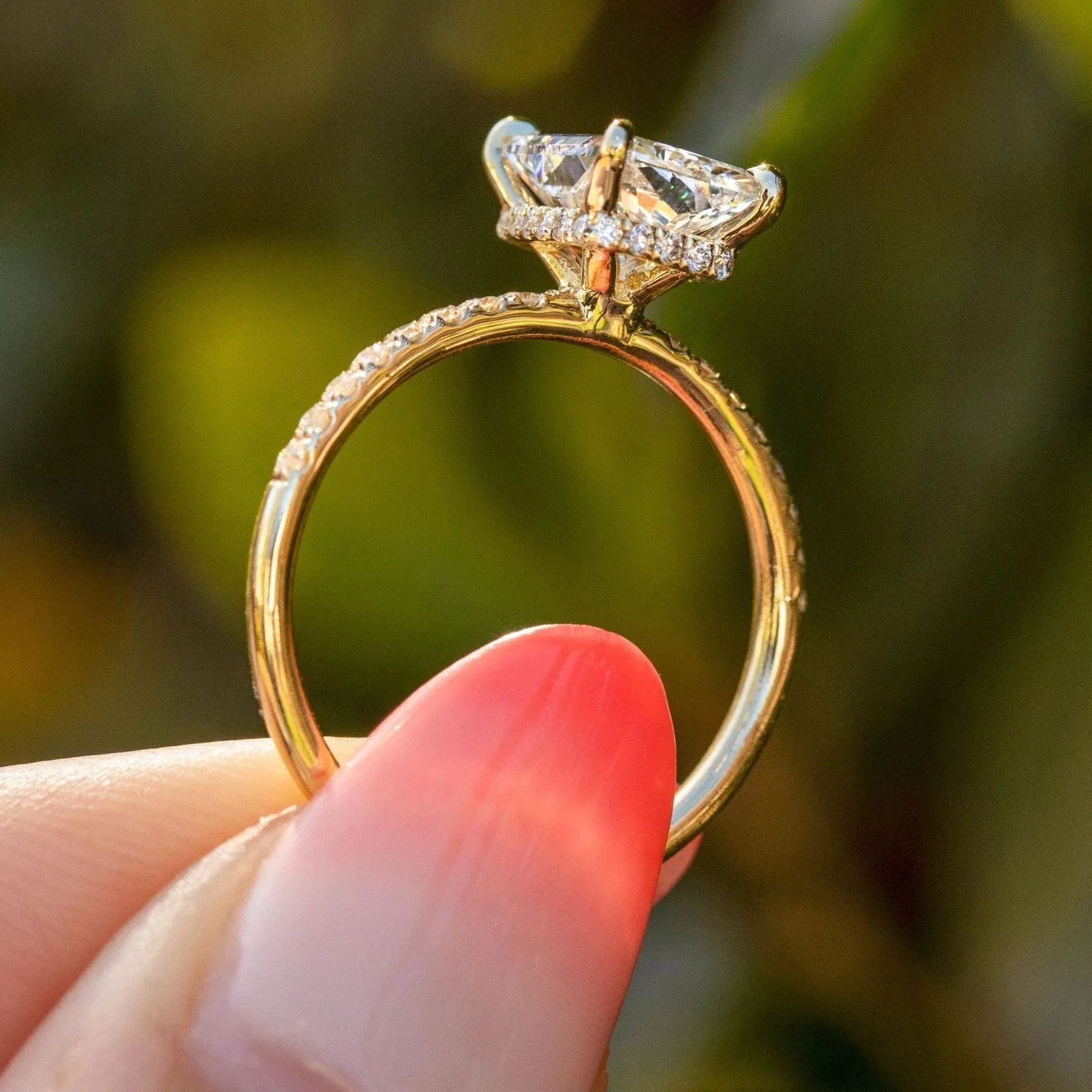 Factory Custom Wholesale Vvs Moissanite Fine Jewelry 925 Silver 10K 14K 18K Solid Gold Diamond Emerald Radiant Cut Engagement Ring 1 2 3 CT Carat