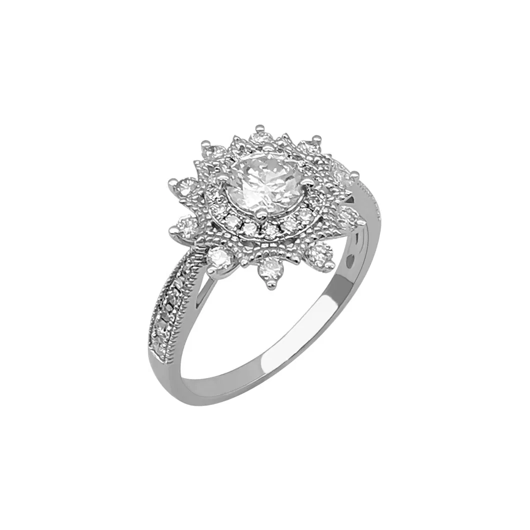 Fashion 18K Solid Gold Diamond Ring
