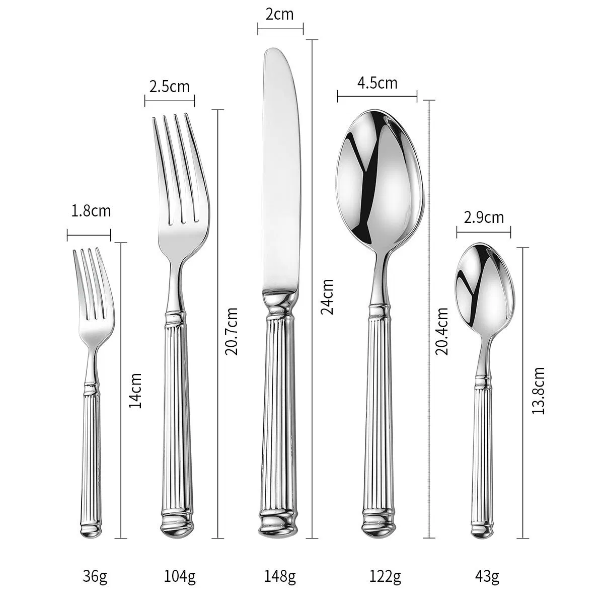 Luxury Flatware Set: High End Spoon Knife and Fork Collection