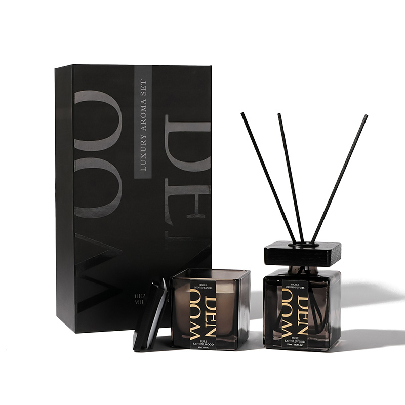 Luxury Aromatherapy Diffuser and Square Candle Gift Set Collection