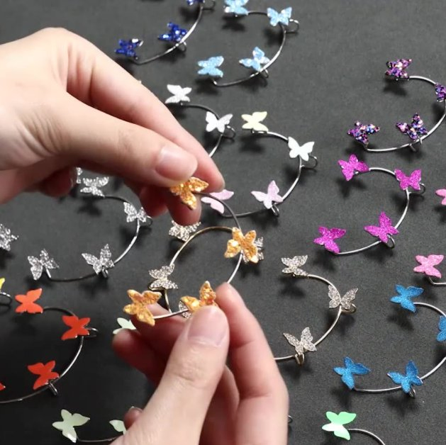 Gold Silver Plated Butter-Fly Ear Clip No Piercing Earring for Women Shining Zircon Ear Cuff Clip Fashion Jewelry