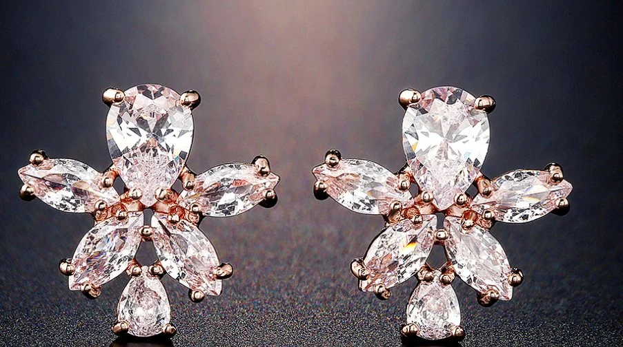 Elegant CZ Earring Jewelry, Luxury CZ Earring, Wedding Bridal CZ Earring Jewelry