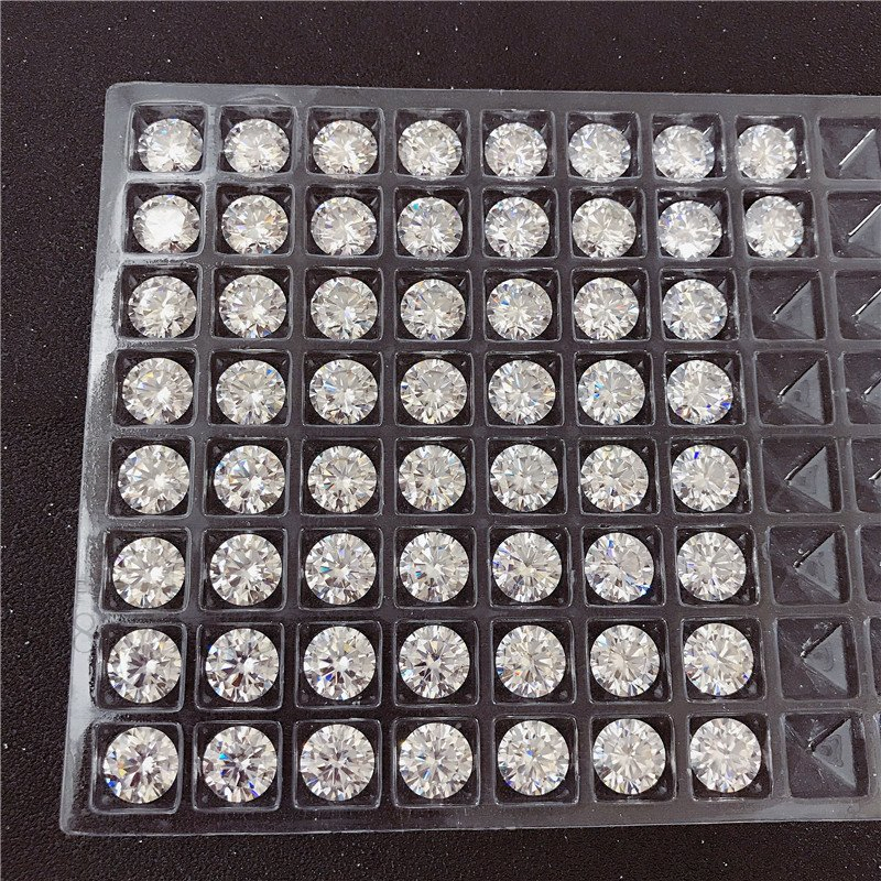 Factory Loose Moissanite Diamond Stones Round Brilliant Cut 1CT White Moissanite