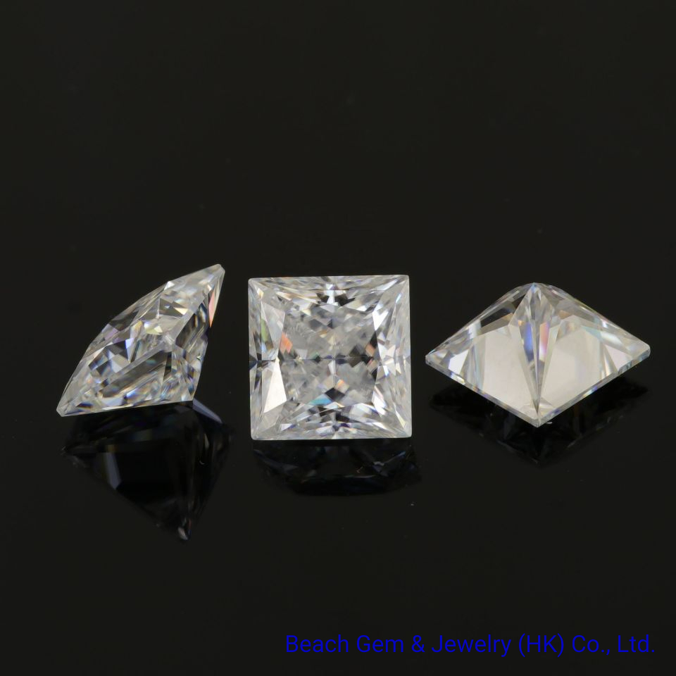 Princess Cut Loose Moissanite Gemstone for Jewelry Setting