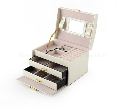 Luxury Flip Earrings Earrings Ring Storage Jewelry Box Multifunctional Makeup Collection Box