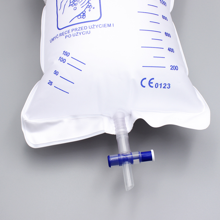 Economy Disposable Luxury Urine Collection Bag Urinary Drainage Bag with T Valve