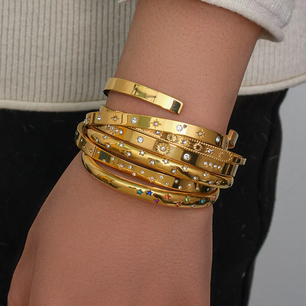 Gold Cuff Bangle 3