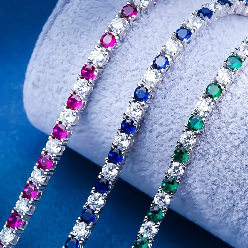 High Grade Abiding OEM/ODM 925 Silver Chain Luxury Tennis Bracelet for Women