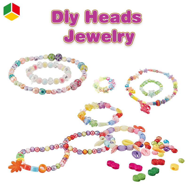 QS Kids Variety Color Educational Pretty Girls Colorful DIY Art Handmade Bracelets Necklaces Making Kit Set Jewelry Craft String Beads Jewelry Toys for Girls
