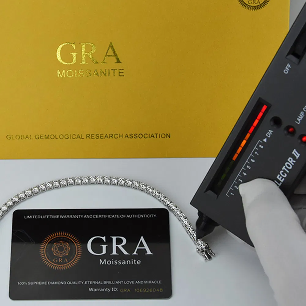 Sterling Silver 8inch Length 3mm Moisanite Classic Tennis Bracelet for Woman