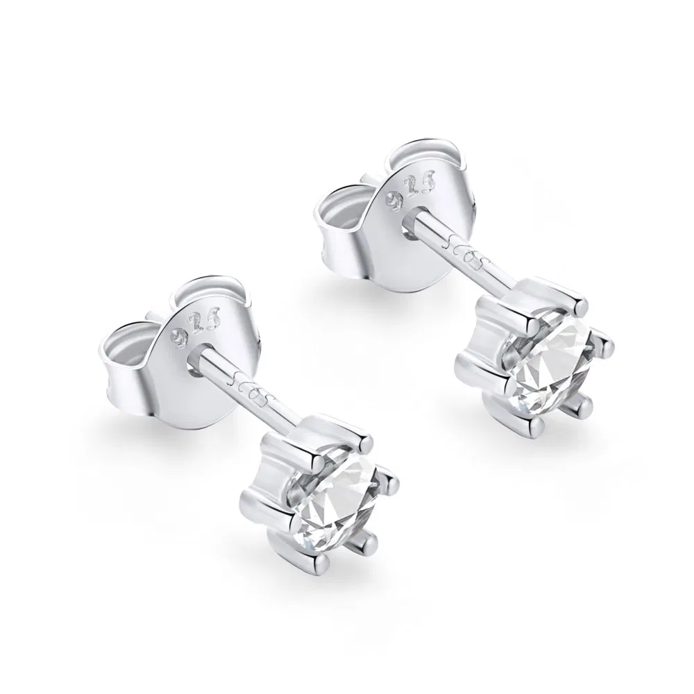 Fashion New CZ Earrings Jewelry Small Zircon Solid 18K Gold Zirconium Long Earrings