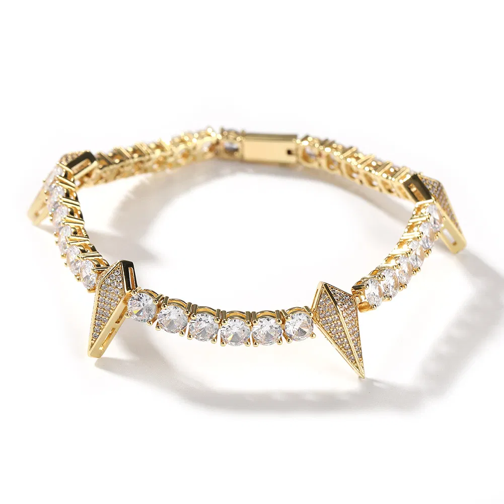 Tennis Bracelet for Men Fight Tooth Claw Bracelet 5mm Iced out Tennis Bracelet Cubic Zirconia Diamond