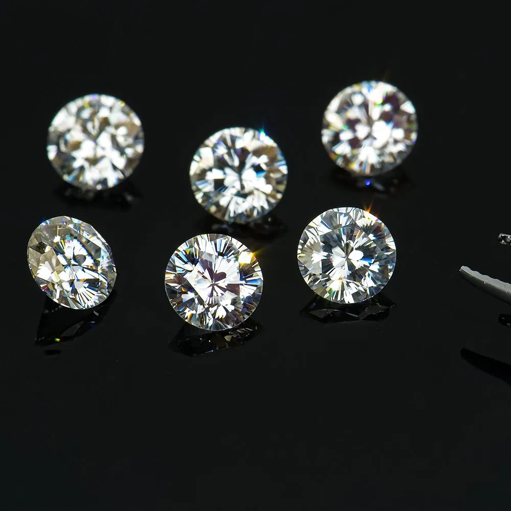 Wholesale Moissanite Cherry Blossom Cut Round Shape Jewelry Silicon Colored Gemstone Jewelry