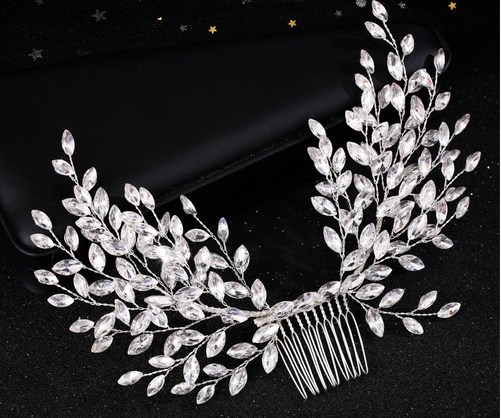 Bridal Wedding Luxury Rhinestone Hair Comb Hair Accessories. Bridal Rhinestone Hair Comb Headpiece. Bridal Jewelry