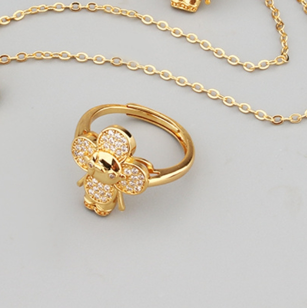 Luxury Women Ladies Jewelry Elegant Bridal Jewelry Necklaces Zirconia 18K Gold Plated Brand Jewelry Sets - Necklace Set and Brand Necklace