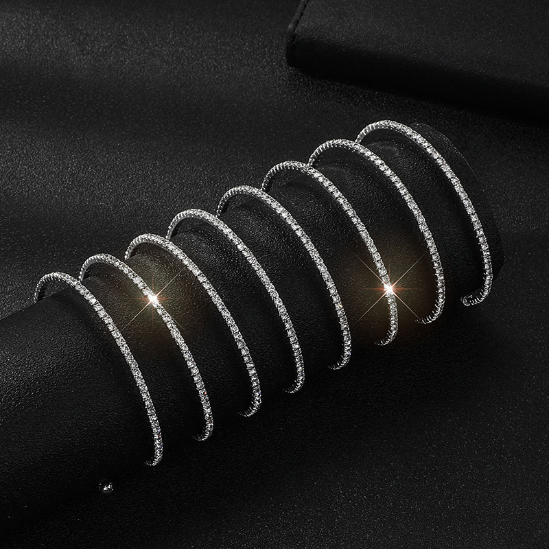 Iced out Chain Crystal Adjustable Multi Layered Gold Silver Color Tennis Bracelet