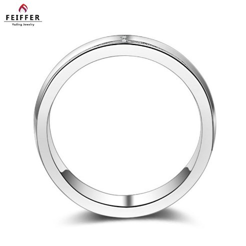 Wholesale Fine Jewelry Lab Grown Diamond 925 Sterling Silver Eternity Band Men's Wedding/Engagement Gift Ring Gold Plated