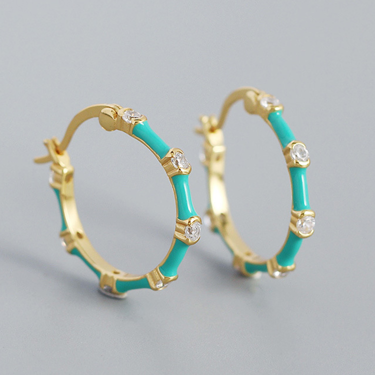 Wholesale Fashion Luxury Design High Quality Korean Style Bridal Earring Zircon 925 Sterling Silver Women Earrings Jewelry