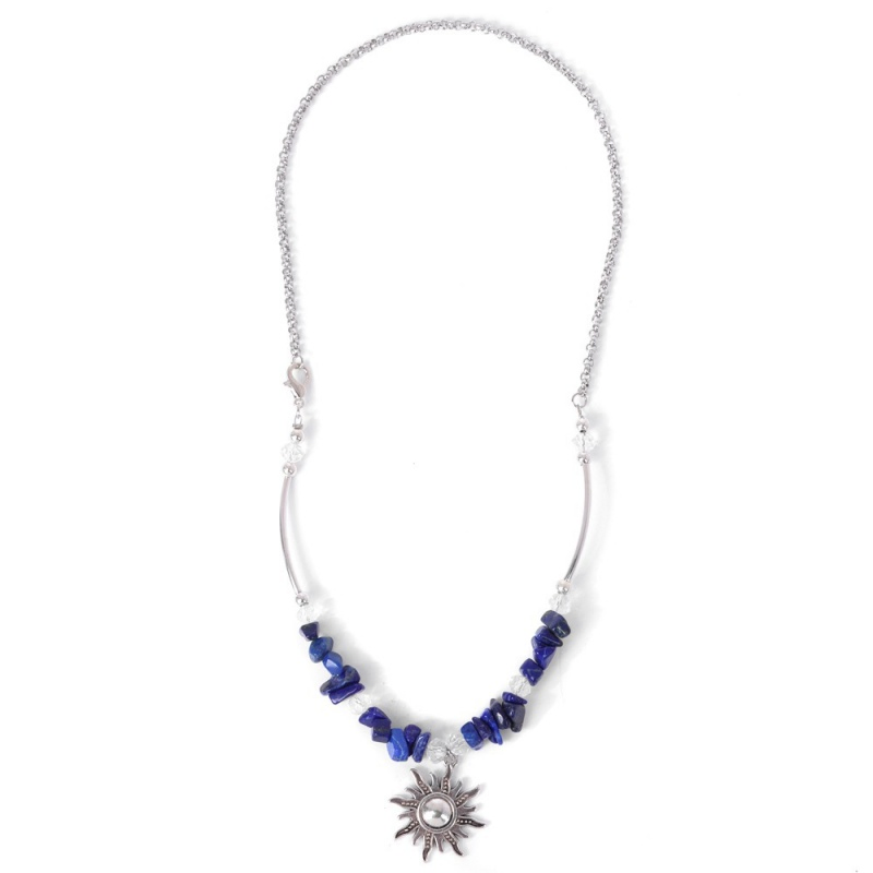 Hip Hop High-End Crushed Stone Women's Clavicle Chain Vintage Ethnic Sunflower Necklace