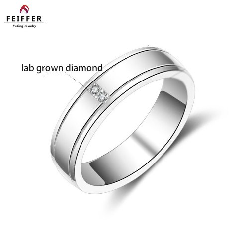 Wholesale Fine Jewelry Lab Grown Diamond 925 Sterling Silver Eternity Band Men's Wedding/Engagement Gift Ring Gold Plated