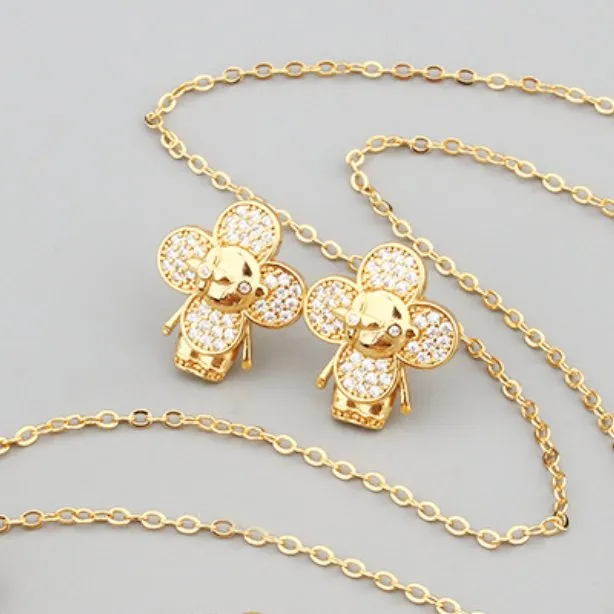 Zirconia 18K Gold Plated Brand Jewelry