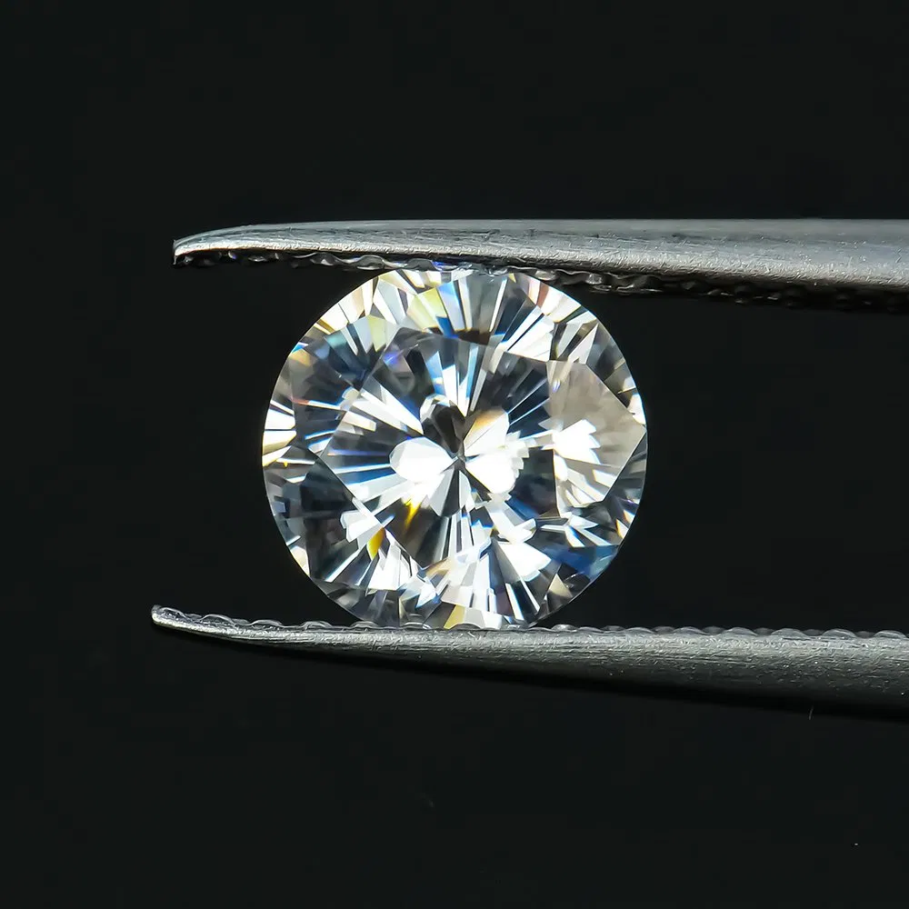 Wholesale Moissanite Cherry Blossom Cut Round Shape Jewelry Silicon Colored Gemstone Jewelry