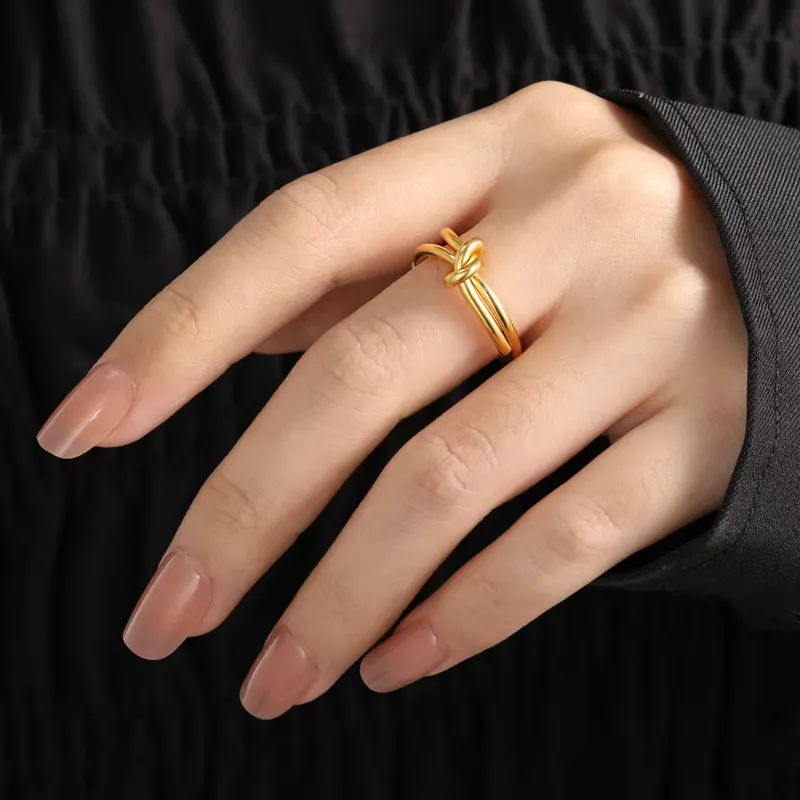 Gold Knot Collection Brass Ring