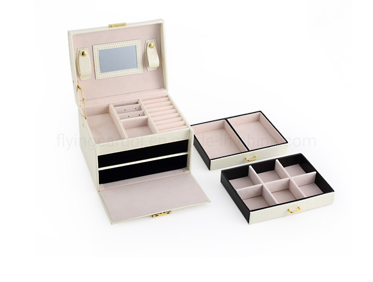 Luxury Flip Earrings Earrings Ring Storage Jewelry Box Multifunctional Makeup Collection Box